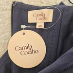 Camila Coelho  Victorya Mini Dress Navy XS Embellished Off Shoulder Long Sleeve Photo 6