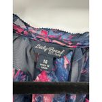 Lucky Brand  Blue Floral Sheer Tank Top Size M Boho Feminine Lightweight Summer Photo 5