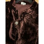 CP Shades  Vintage Velvet Jacket Medium Asymmetrical Button-Up Burgundy OVERSIZED Photo 4