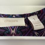 Chico's Vibrant Purple Paisley Tank Top Photo 1