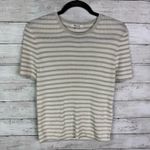 Madewell  Maureen Microrib Knit Tee Shirt Striped Monument Size Large Photo 6