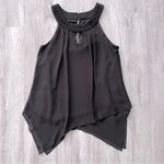 BCX Black Sleeveless Halter Top XS Photo 1
