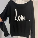 Wide Set Shoulder Sweater Black Size M Photo 0