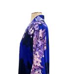 Oscar de la Renta  Neiman Marcus Maxi Kimono Kaftan Dress Floral Blue Purple XL Photo 7