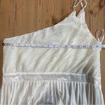Lulus NWOT  Alluring Marvel Ivory Pleated Satin One-Shoulder Midi Dress Photo 7