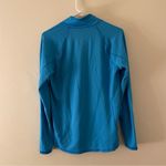L.L.Bean midweight blue green half zip long sleeved sweater top comfortable warm Photo 5