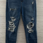 American Eagle  Dark Wash Distressed Stretchy Skinny Jeans Size 12 Photo 0