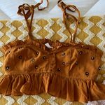Free People Orange Crop With Embellishments  Photo 4
