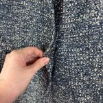 ZARA  Basic‎ Collection Textured Knit Tweed Blazer Jacket Medium Blue Office Chic Photo 1