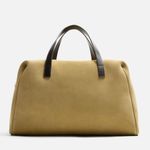 ZARA NWT  100% Leather Suede Women's / Men’s Duffel Weekender Bag Photo 2