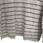 Vince Camuto TWO Nova Stripe Wide Sleeves Gray & Black Cotton Size Small Photo 5