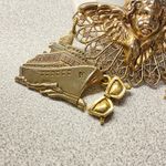 Whimsical Gold Tone Cherub Angel Special Travel Vacation Statement Brooch Pin Photo 3
