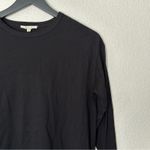 Madewell  Top Womens Relaxed Long-Sleeve Crewneck Tee Black 100% Cotton‎ XXS NEW Photo 3