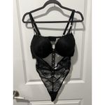 Victoria's Secret Victoria Secret Bombshell Black Lace & Grommet Push-Up Teddy Size Xtra Large XL Photo 1
