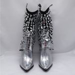 Lauren Lorraine Hana Rhinestone Cowboy Boots Silver Western Glam Size 9 Party Photo 2