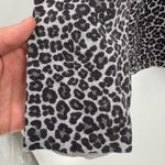 J Jill Gray Cotton Blend Animal Print Leopard Thin Knit Sweater Size Large Photo 4