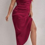 Ruched Asymmetrical Hem Satin Cami Dress Size 3X Photo 2