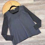 COS  gray mixed media blouse wool‎ Photo 0