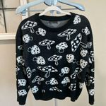 SheIn black white sweater with mushrooms very cute and soft Photo 0