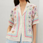 Scotch & Soda Hawaiian Shirt SIZE 10 Starfish Vacation Oversized Boxy Top $148 Photo 0