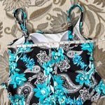 Le Cove Floral Swimdress One Piece Swimsuit Swim Dress 14 Black Photo 6