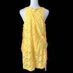 Miken swim size Lâbright yellow coverup with fringe down both sides EUC Size L Photo 3