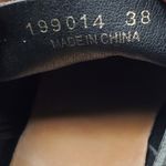 All Black Flatform Jungle Tread Womens Leather Camo Print Slip On Boots Size 38 Green Photo 5