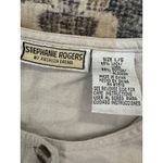 Stephanie Rogers Linen Cotton Blend Button Front Shirt Top Size L G Beige Tan Photo 3