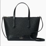 Kate Spade  New York Black Glitter Tote with Crossbody Strap Photo 3