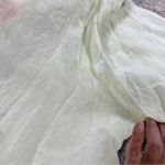 Johnny Was  Women’s Floral Embroidered V-Neck Blouse Top Sheer in Mint Green 1X Photo 13