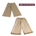 Loft TAN & BLACK CROPPED WIDE LEG PLAID TROUSERS (10) Photo 11