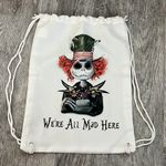 JACK Drawstring Tote Bag  Skellington/ Mad Hatter Photo 0