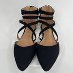 Journee Collection  Black Strappy Flats Size 7.5m Photo 2