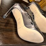 via spiga  Open Toe Caged Booties Size 5.5M Silver Photo 6