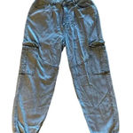Simple Society  Jeans | Mid-Rise Denim Cargo Joggers |  Blue | Size: 29 # 1504 Photo 0