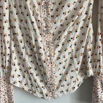 Free People  Floral Print Blouse Long Sleeve Top Photo 6