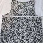 Guess Asymmetrical Leopard Sleeveless Chiffon Mini Dress Gray & Black XS Photo 5