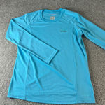 Columbia PFG Womens Long Sleeve Shirt Omni Breeze Blue Size L Activewear Casual Photo 0