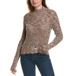 Free People  Blair Spacedye Pullover Sweater Black Coffee Combo Small NWT Photo 7