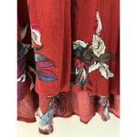 Free People  Electric Orchid Print Swing Tunic Oxblood Top XS oversized Photo 4