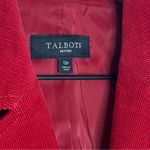 Talbots Sz 12P Petite Red Corduroy Blazer with Gold Horse Bit & Buttons Preppy Photo 4