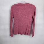True Grit  Waffle Knit Henley Top‎ Womens M Organic Cotton Pink Gemstone Buttons Photo 5