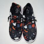 Black Halloween All Over Print Slip On Shoes Sneakers Womens Size US 9.5 Ghosts Photo 1