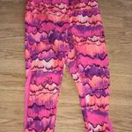 Zella  Pink Purple & Orange Cropped Leggings Medium Photo 1