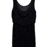 Alice + Olivia  100% Silk Beaded Mini Black Dress Women’s Medium Photo 2