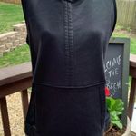 Helmut Lang  Black Sleeveless Lambs Leather Tie Mesh Sides Top Shirt Size S Sm Photo 0