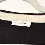 Rag and Bone  Merino Wool Black V Neck Knit Sweater Size Small Photo 2