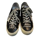 Golden Goose  VStar2 Black Suede W/Zebra Tongue Accent Size 37 Fashion Sneakers. Photo 1
