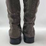 Lime Light Joaquin Faux Suede Studded Knee High Tall Gray Riding Boots Size 9 Brown Photo 4