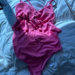 Maternity One Piece Swimsuit Pink Photo 0